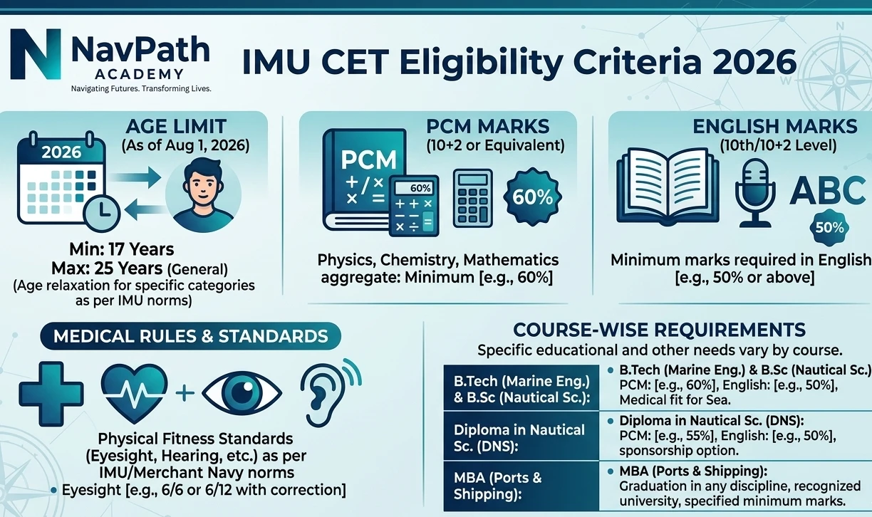 IMU CET Eligibility Criteria: Age Limit, PCM Marks, English Marks, Medical Rules & Course-Wise Requirements